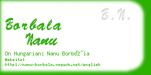 borbala nanu business card
